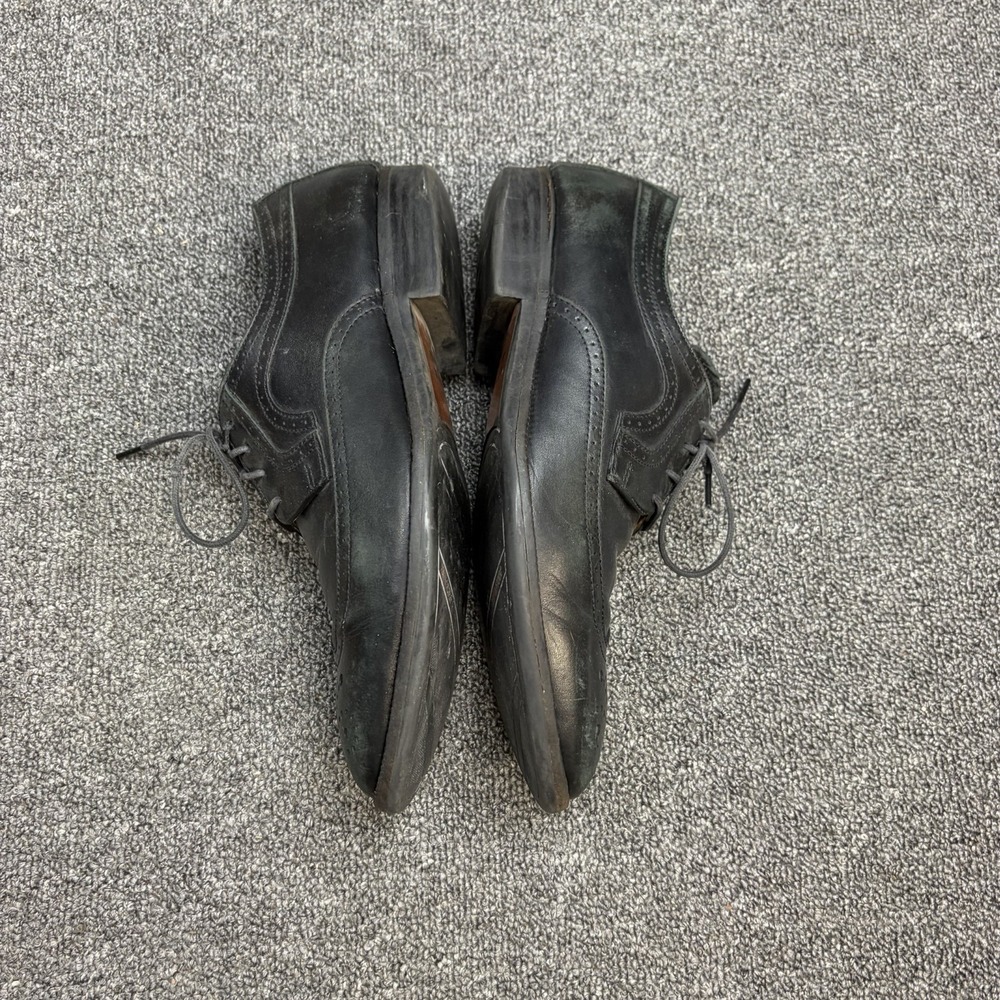 Johnston & Murphy Mens Wingtip Brogue Black Leather Business Dress Shoes Sz 8.5M - Picture 8 of 10